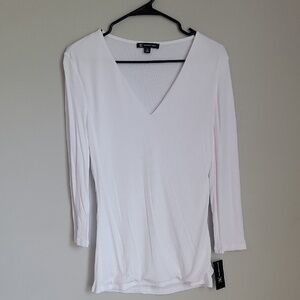 NWT INC International Concepts White Fitted Blouse